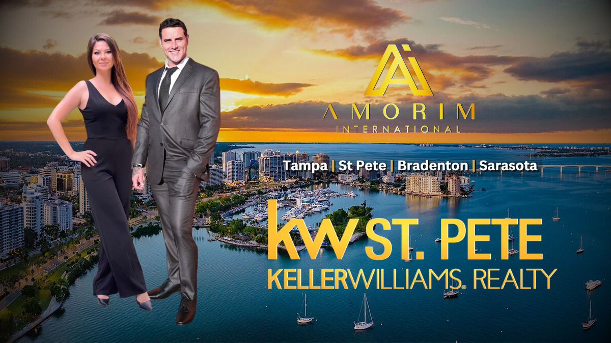 Website Banner for Candance and Mickel Amorim of Amorim International Real Estate Agents at Keller Williams St Pete Realty located in St Petersburg, Florida. Amorim International Real Estate Agents serve Buyers and Sellers in the entire Tampa Bay Gulf Coast area, including: Sarasota, Manatee, Pinellas, Hillsborough and Pasco Counties, Florida.